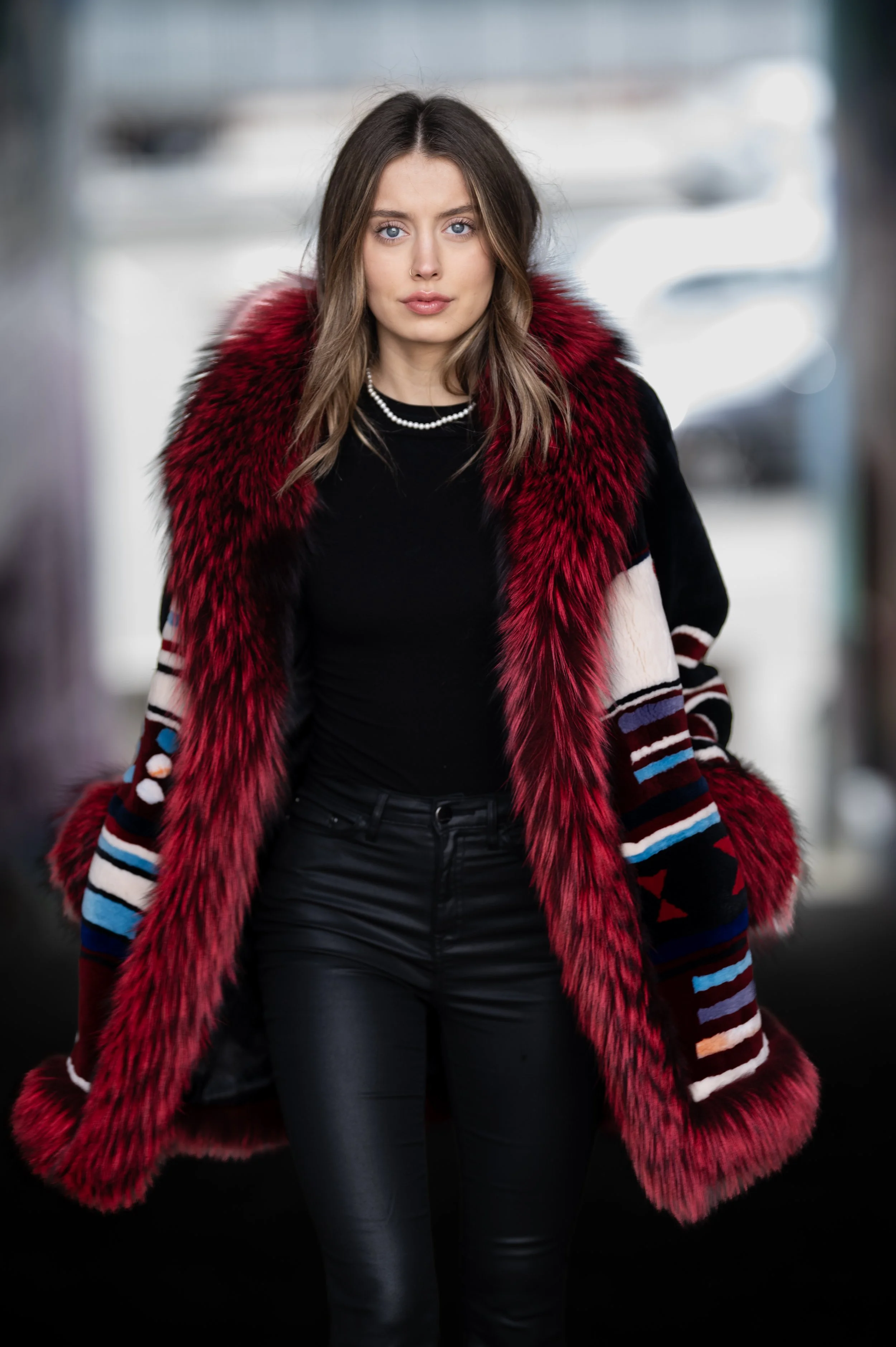 BEAVER JACKET WITH FOX TRIM — Always in Vogue
